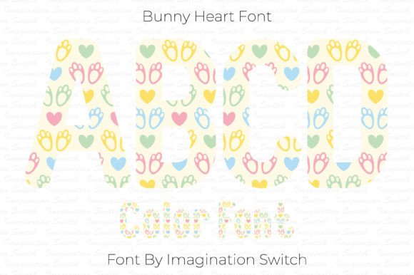 Bunny Heart: A Creative Font with a Colorful Twist