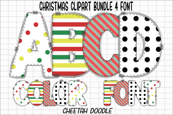 Christmas Clipart: A Festive Color Font for Your Holiday Projects