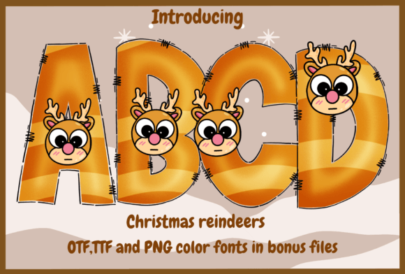 Christmas Reindeers: A Handwritten Font for Festive & Friendly Designs
