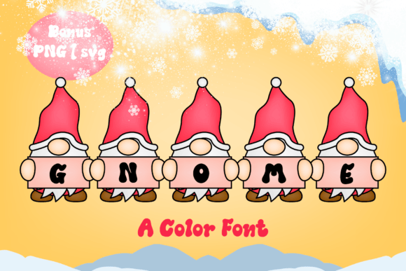 Color Gnome: A Playful Christmas Font for Festive Designs