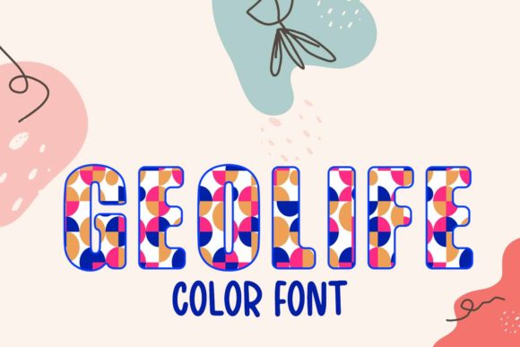 Geolife: A Retro Color Font for Modern Design