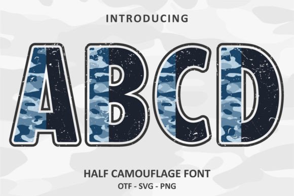 Half Camouflage: A Bold Font for Authentic Design