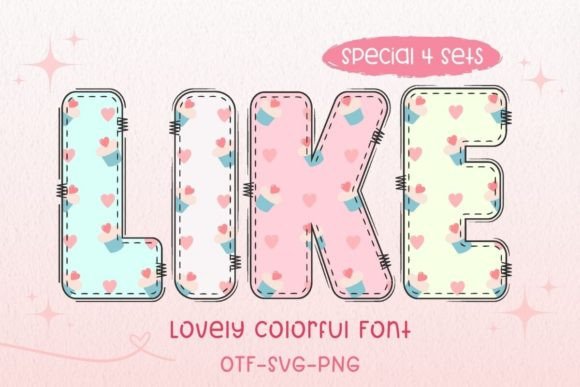Like: A Colorful Font for Valentine's Day Design Projects