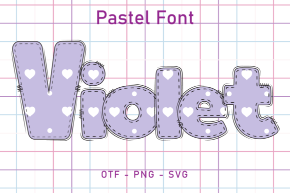 Pastel Violet: A Whimsical Font for Love-Themed Designs