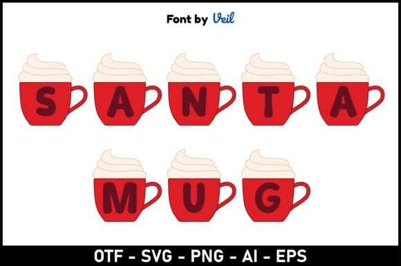Santa Mug: A Creative Font for Playful and Artistic Designs